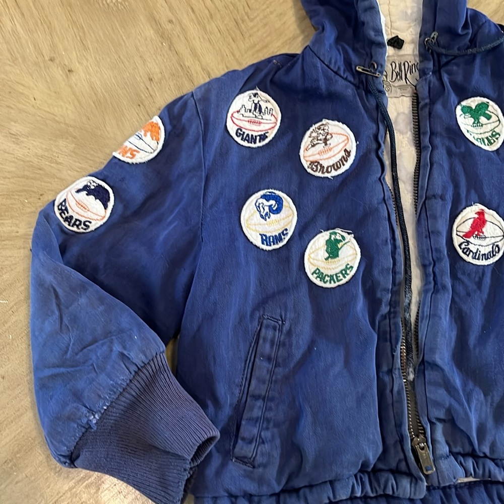 RARE VINTAGE 60’s toddler football team patch jacket, team collectible patches - Picture 2 of 7
